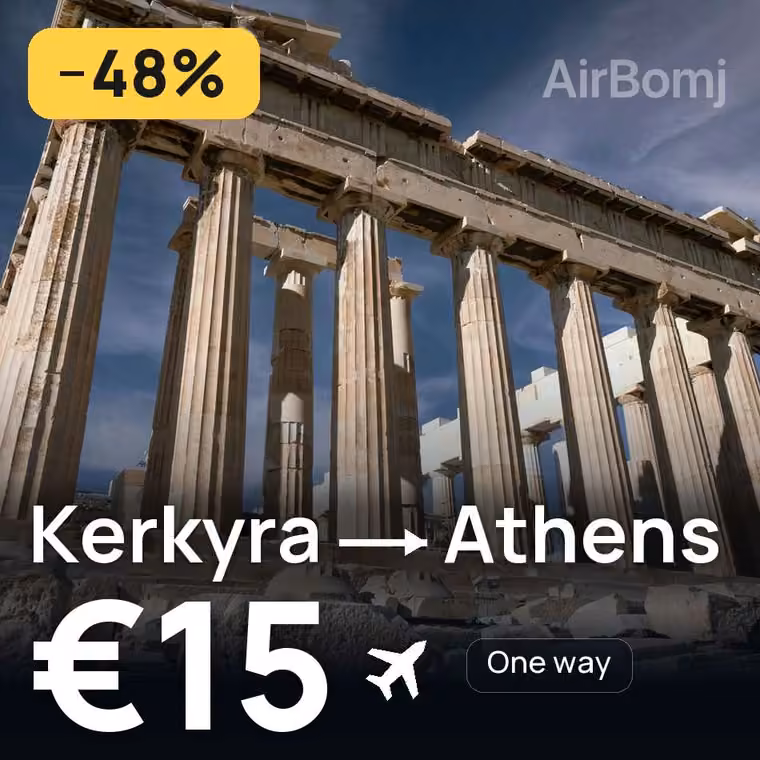 Kerkyra → Athens for €17