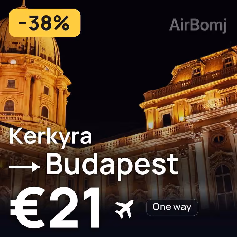 Kerkyra → Budapest for €21