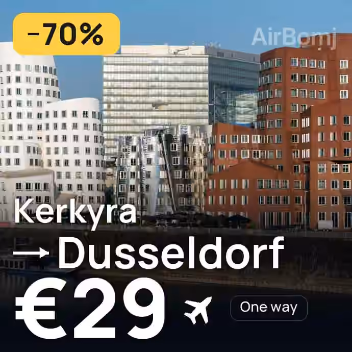 Kerkyra → Dusseldorf for €29
