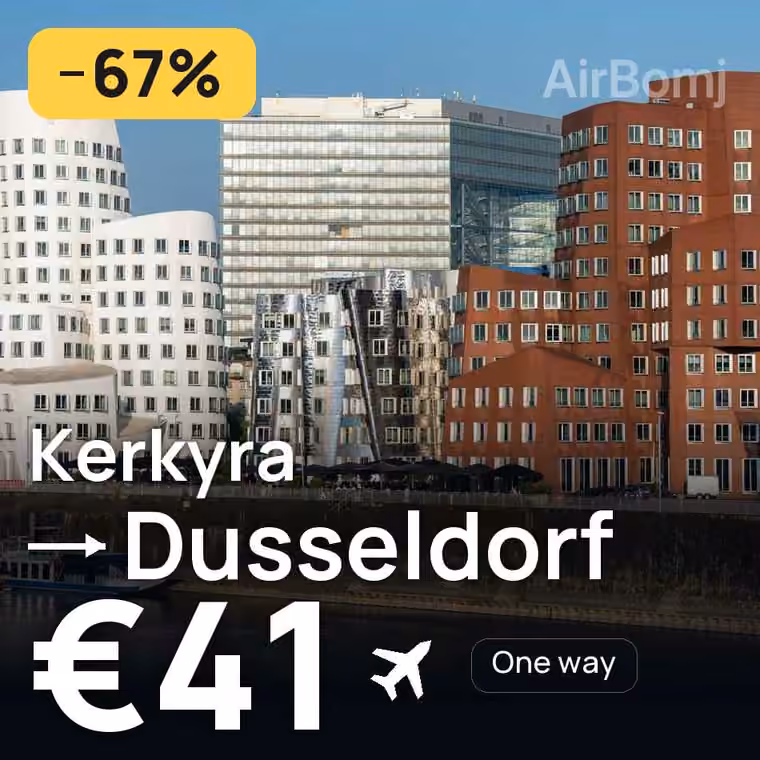 Kerkyra → Dusseldorf for €41