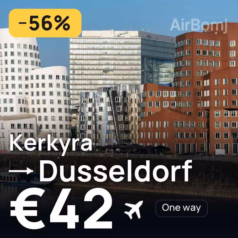 Kerkyra → Dusseldorf for €42