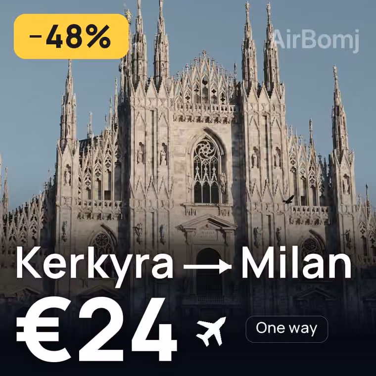 Kerkyra → Milan for €24
