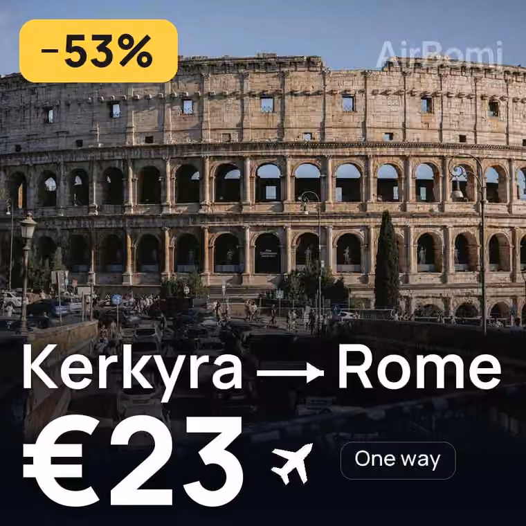 Kerkyra → Rome for €23