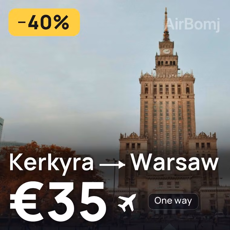 Kerkyra → Warsaw for €35