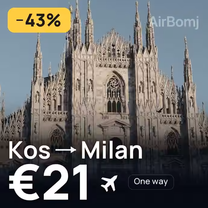 Kos → Milan for €21