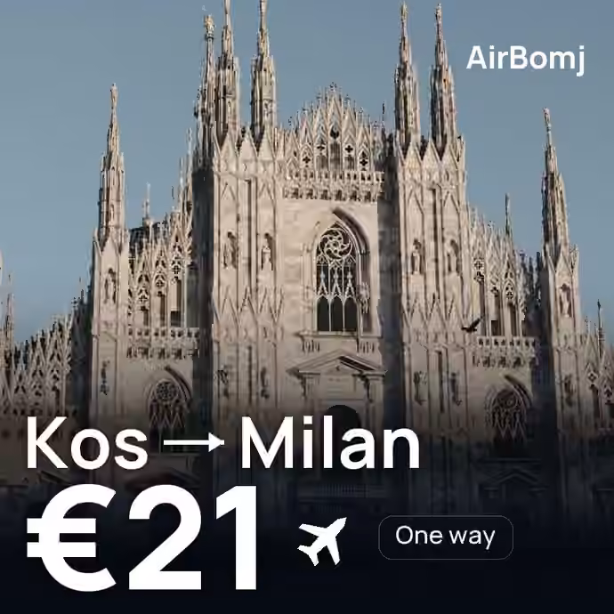Kos → Milan for €21