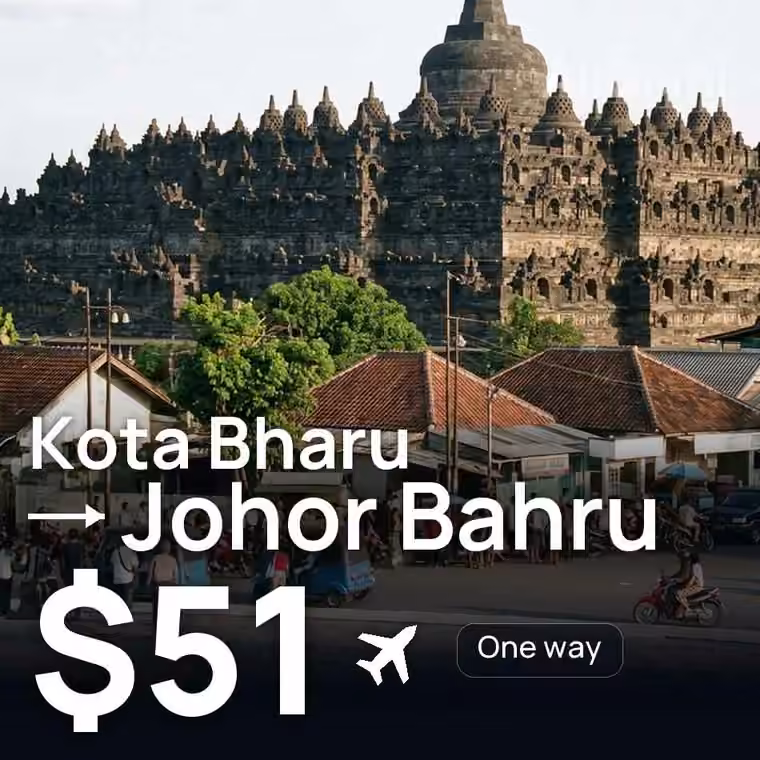 Kota Bharu → Johor Bahru for $51