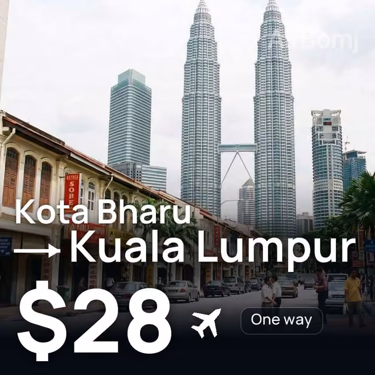 Kota Bharu → Kuala Lumpur for $28