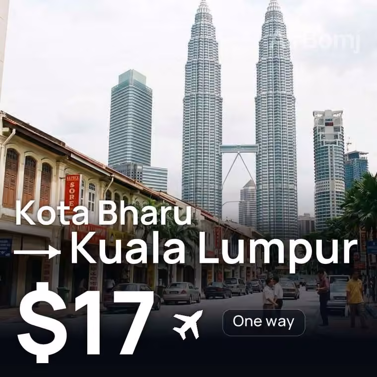 Kota Bharu → Kuala Lumpur for $17