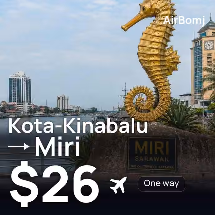 Kota-Kinabalu → Miri for $26