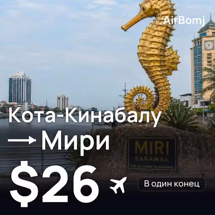 Кота-Кинабалу → Мири — лучшая цена $26