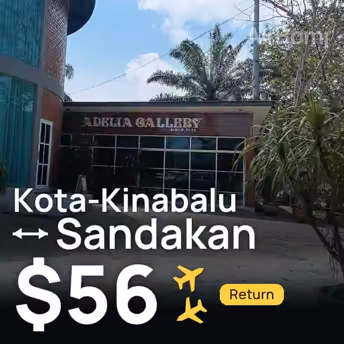 Kota-Kinabalu → Sandakan for $56