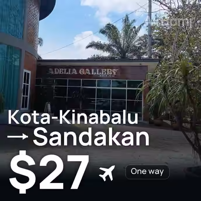 Kota-Kinabalu → Sandakan for $27