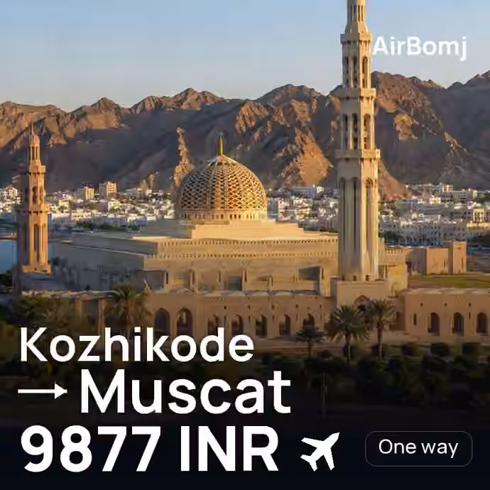 Kozhikode → Muscat for 9877 INR