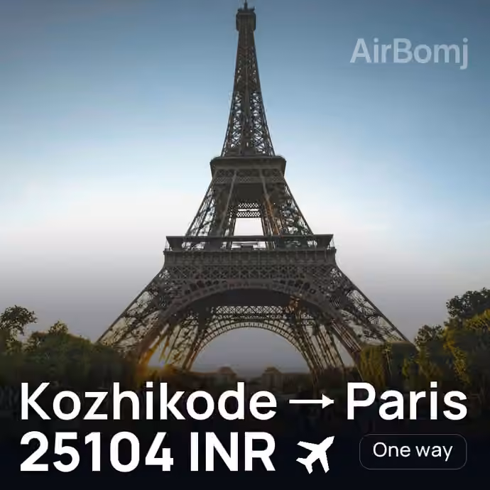 Kozhikode → Paris for 25104 INR
