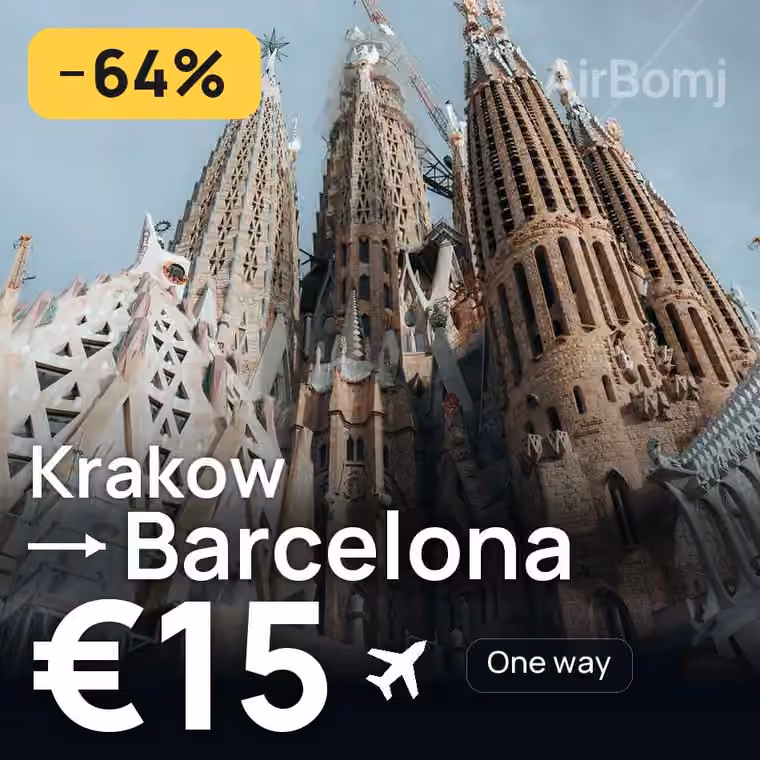 Krakow → Barcelona for €15