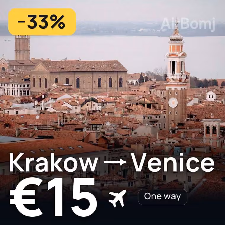 Krakow → Venice for €15