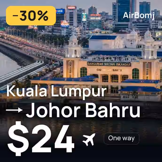 Kuala Lumpur → Johor Bahru for $24