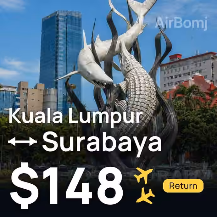 Kuala Lumpur → Surabaya for $148
