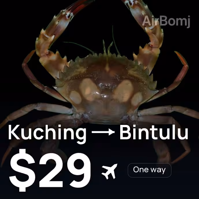 Kuching → Bintulu for $29