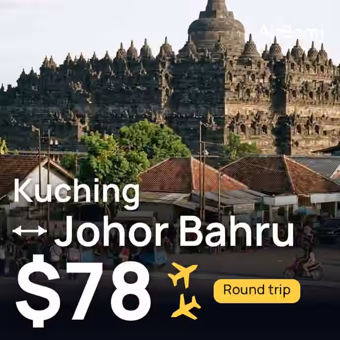 Kuching → Johor Bahru for $78