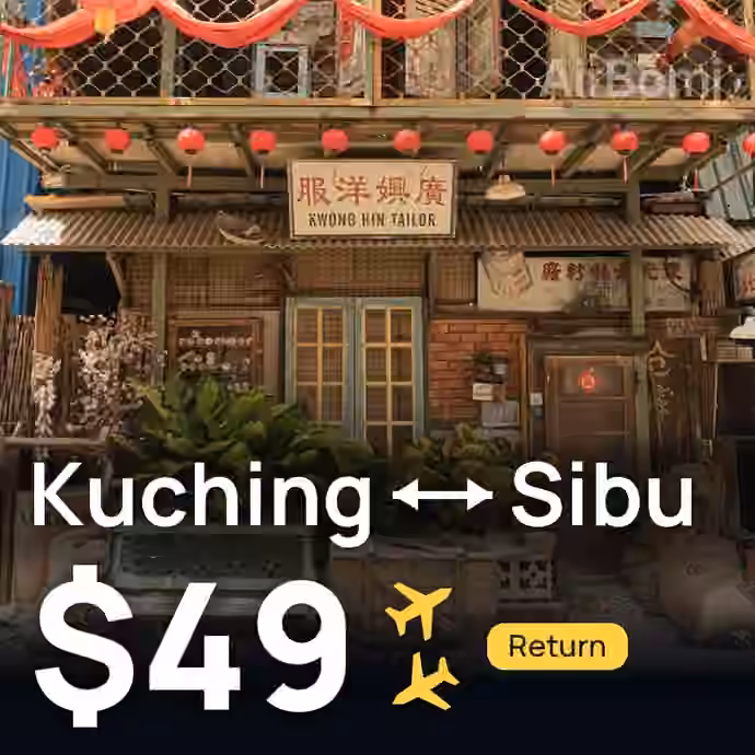 Kuching → Sibu for $49