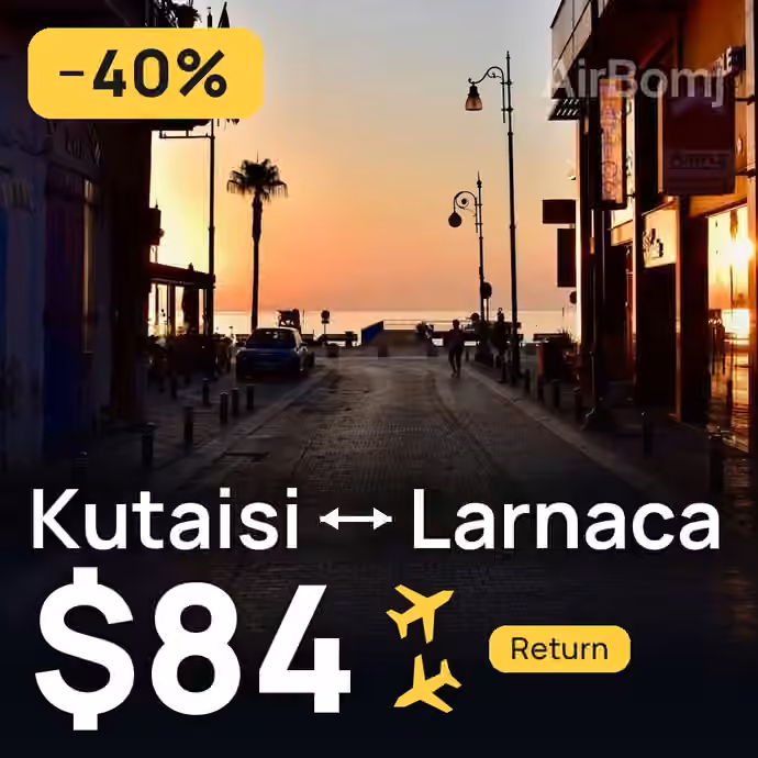 Kutaisi → Larnaca for $84