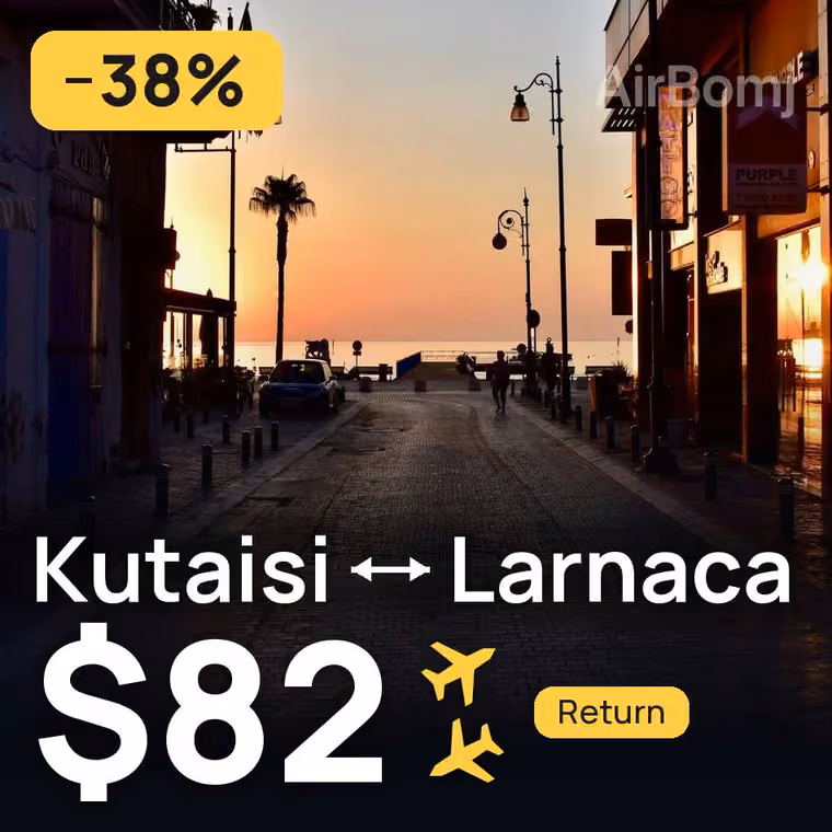 Kutaisi → Larnaca for $82