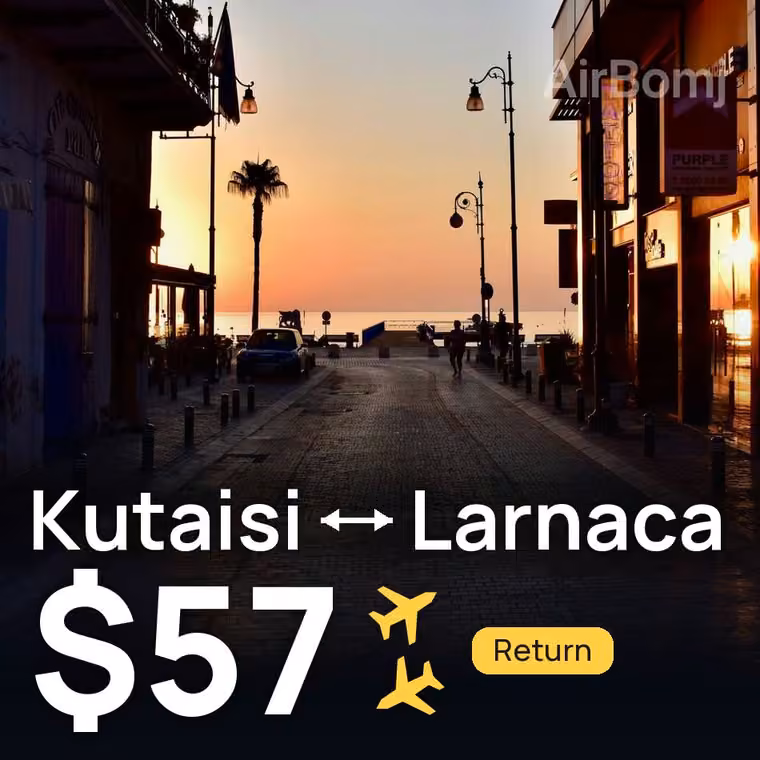 Kutaisi → Larnaca for $57
