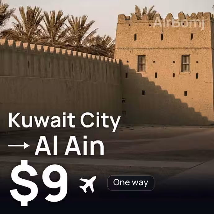 Kuwait City → Al Ain for $9