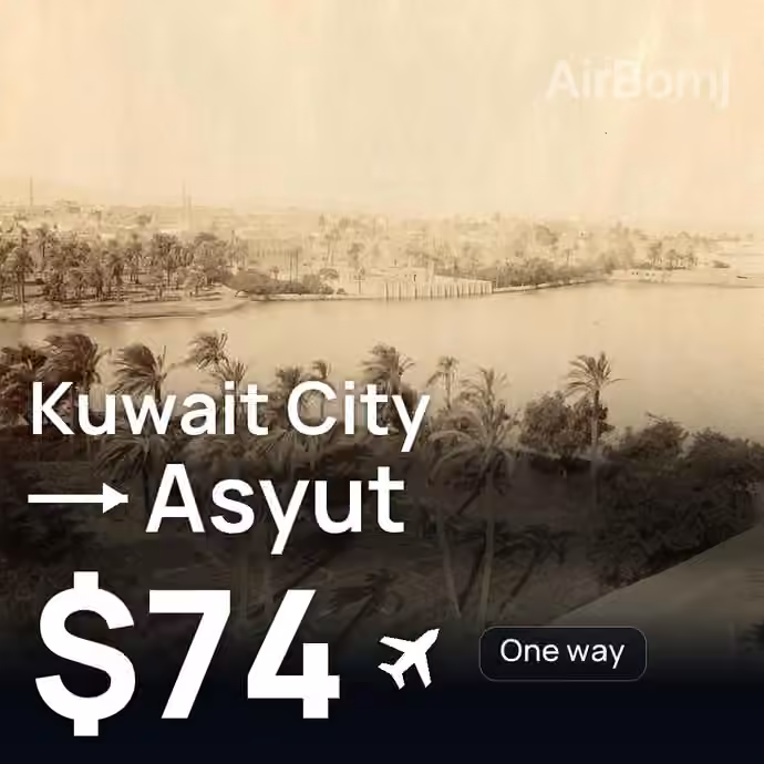 Kuwait City → Asyut for $74