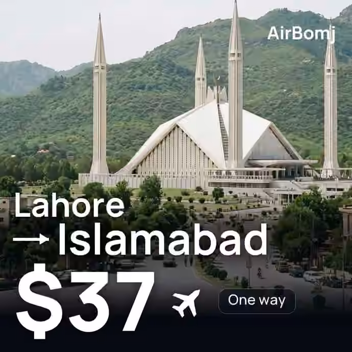Lahore → Islamabad for $37