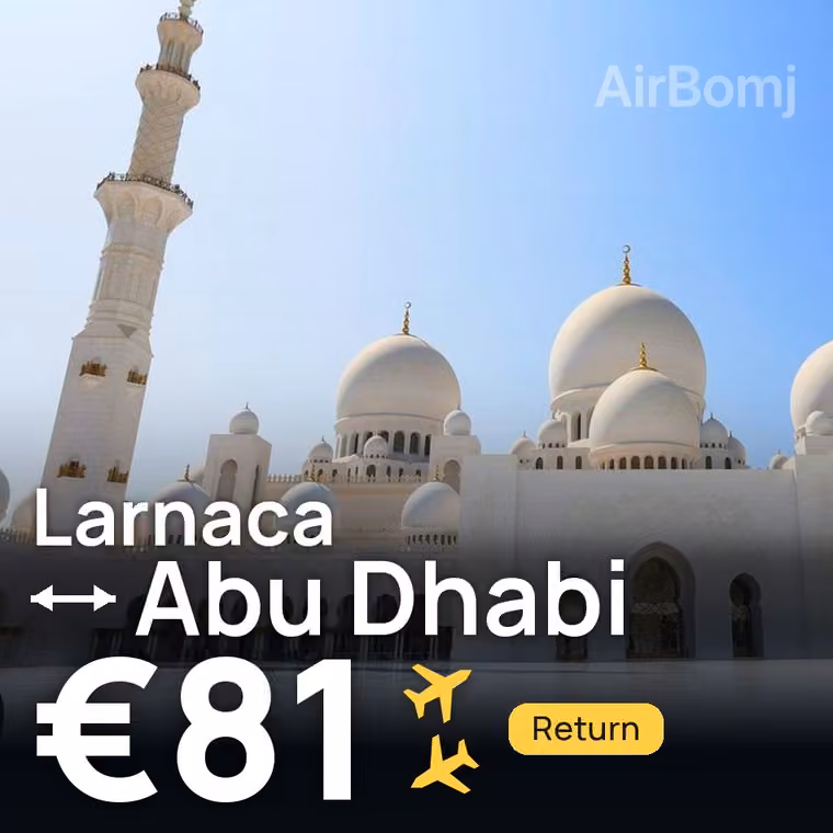 Larnaca → Abu Dhabi for €81