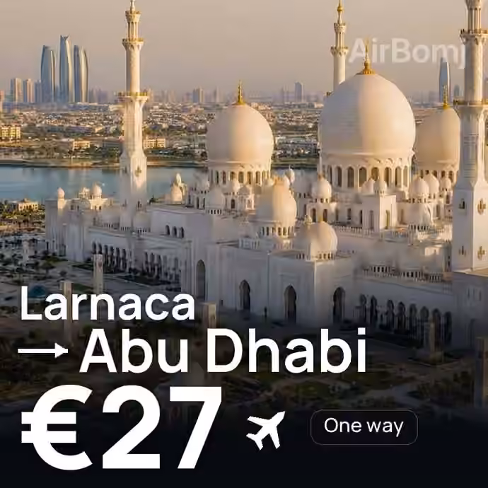 Larnaca → Abu Dhabi for €27