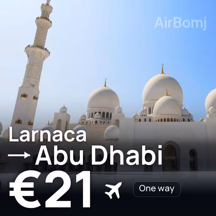 Larnaca → Abu Dhabi for €21