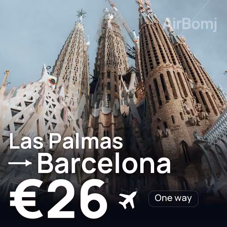 Las Palmas → Barcelona for €26