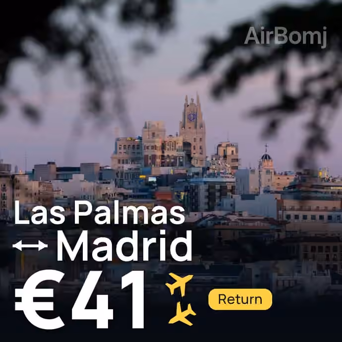 Las Palmas → Madrid for €41