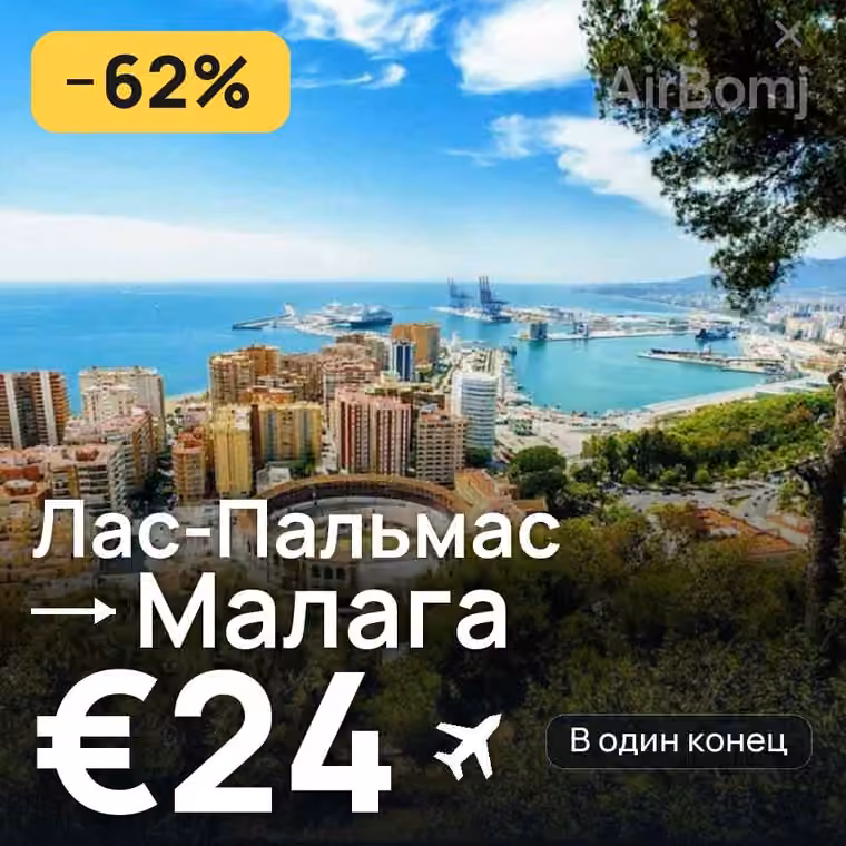 Лас-Пальмас → Малага за €24