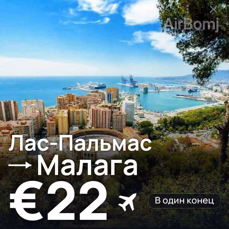 Лас-Пальмас → Малага за €22