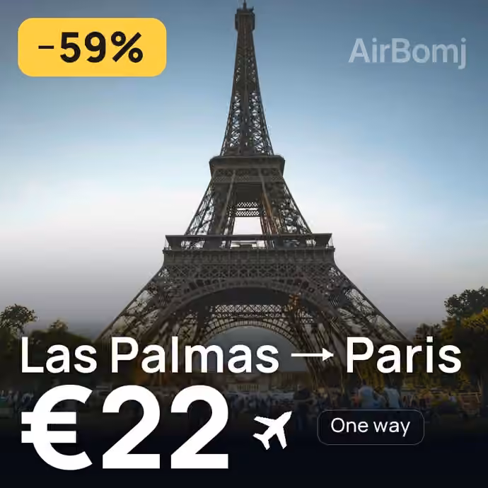 Las Palmas → Paris for €22
