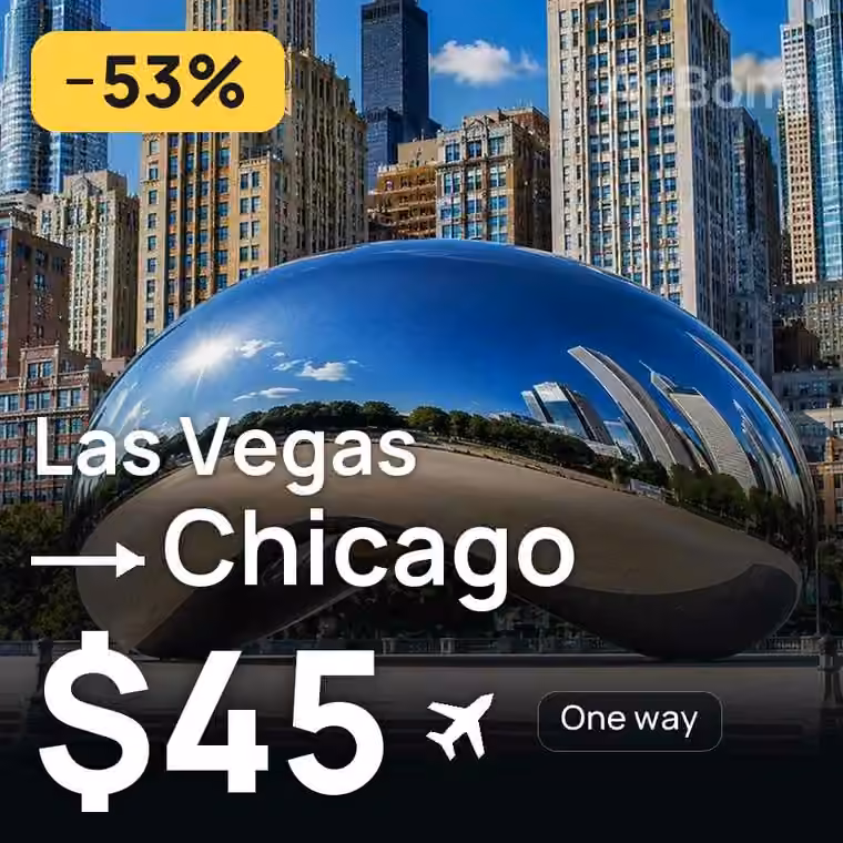 Las Vegas → Chicago for $45