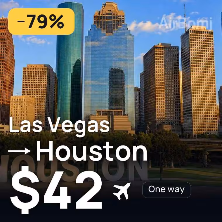 Las Vegas → Houston for $42