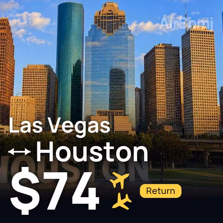 Las Vegas → Houston for $74