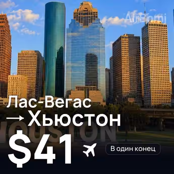 Лас-Вегас → Хьюстон за $41