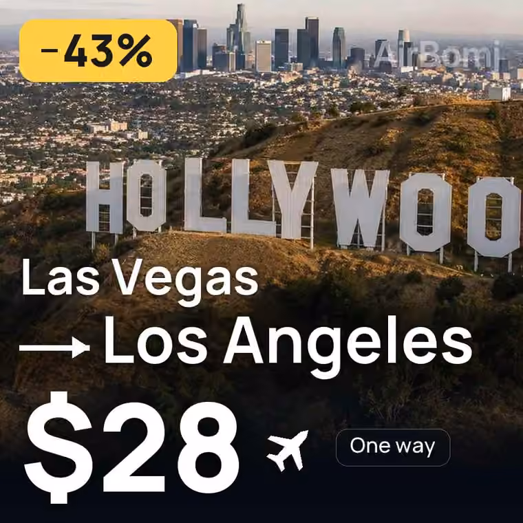Las Vegas → Los Angeles for $28