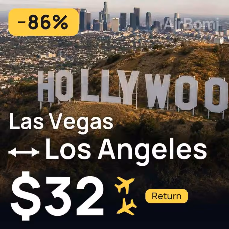 Las Vegas → Los Angeles for $32