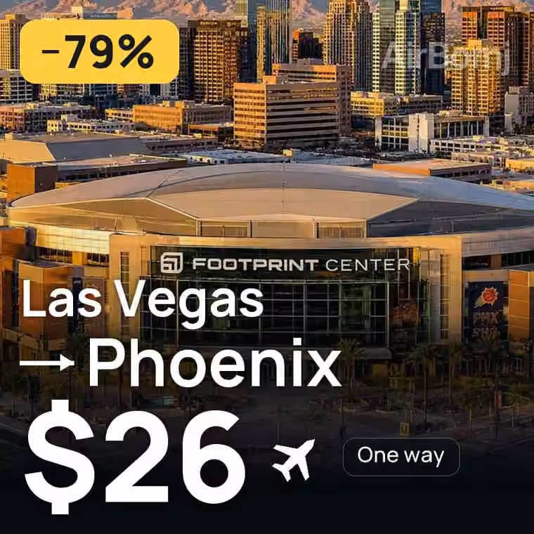 Las Vegas → Phoenix for $26