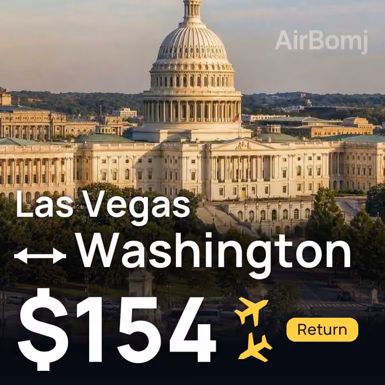 Las Vegas → Washington for $154
