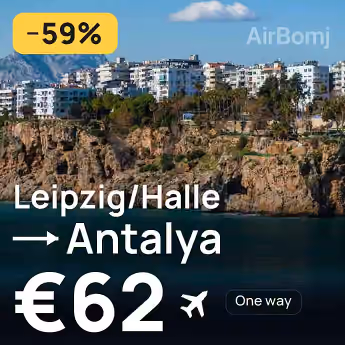 Leipzig/Halle → Antalya for €62