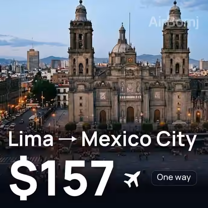 Lima → Mexico City for $157